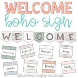 BOHO Welcome Sign l Editable BOHO Door Name Labels l BOHO 