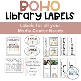 BOHO library labels for your media center