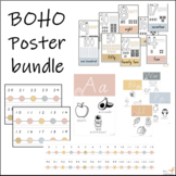 BOHO number and alphabet poster bundle! + Free 2D shape posters