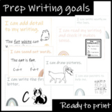 Editable BOHO prep writing goals