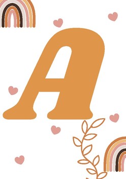 Preview of BOHO themed alphabet