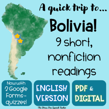 Preview of BOLIVIA Readings Quick Trip series South America studies ENGLISH VERSION
