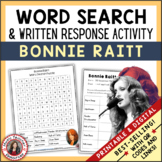 BONNIE RAITT Music Word Search and Biography Research Acti