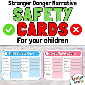 Preview of BONUS: Printable Backpack Emergency & Safety School ID Cards for Your Children