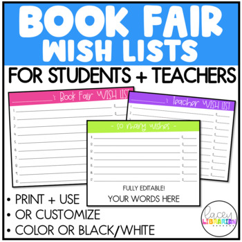 Editable Classroom Donation Printable Teacher Wish List 