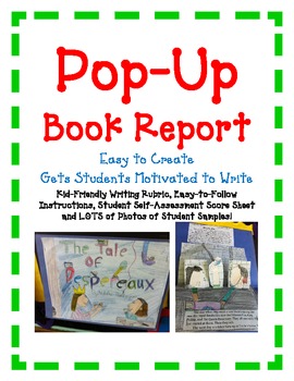 Preview of BOOK REPORT|Pop-Up Book|Distance Learning|