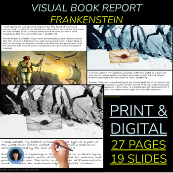 Preview of BOOK REPORT | VISUAL BOOK REPORT FRANKENSTEIN | DIGITAL RESOURCE