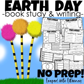 Preview of BOOK STUDY EARTH DAY GOOGLE SLIDES SEESAW DIGITAL printables READING WRITING