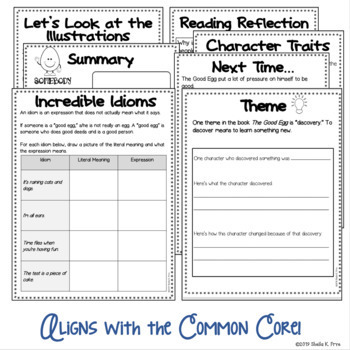 The Good Egg Differentiated Book Study Activities by ...