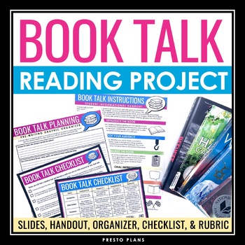Preview of Book Talks - Independent Reading Response Speech Assignment for Any Novel