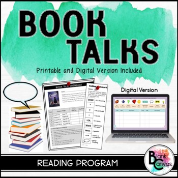 Preview of BOOK TALKS: Student Led Literacy Program *Distance Learning Version Included