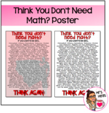 BOOK WEEK POSTER - Think You Don't Need Math?