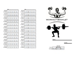 BOOKLET style 6 day workout log - 12 exercises per day