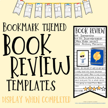 Preview of BOOKMARK Book Review Template for Display!