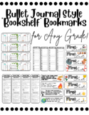 BOOKMARKS - Bullet Journal Style Bookshelf - EDITABLE Add 
