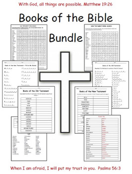 Preview of BOOKS OF THE BIBLE PRINTABLE ACTIVITIES BUNDLE