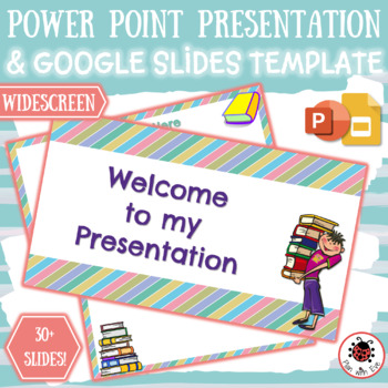 Preview of BOOKS & READING PowerPoint / GoogleSlides Template | Fun Learning!  35+ slides!