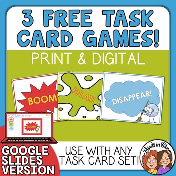 BOOM! A Game to Play with Task Cards: FREE!