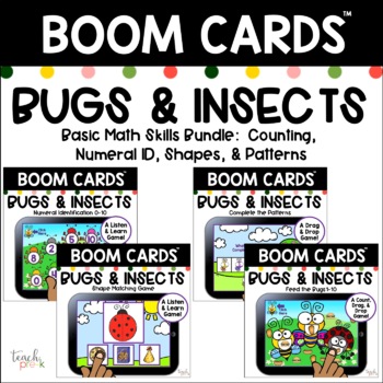 Preview of BOOM Bugs & Insects Math Basics Bundle: Counting, Shapes, Patterns & Numeral ID
