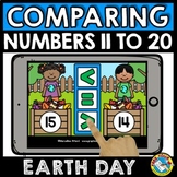 BOOM CARD EARTH DAY MATH ACTIVITY COMPARING TEEN NUMBERS K