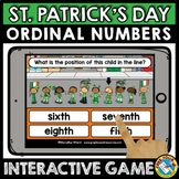 BOOM CARD ST PATRICKS DAY ACTIVITY ORDINAL NUMBERS POSITIO