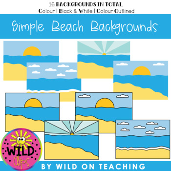 Preview of BOOM CARD Simple Backgrounds | Beach Scenes