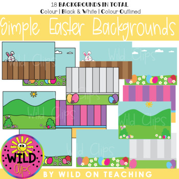 Preview of BOOM CARD Simple Backgrounds | Easter Scenes
