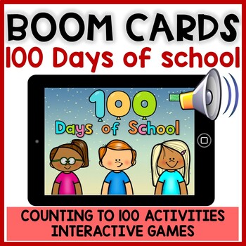 Preview of BOOM CARDS 100 Days of School | Counting to 100 Activities