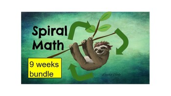 Preview of BOOM CARDS 9 Weeks of Math Spiral Review