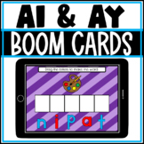 BOOM CARDS AI and AY Words Build a Word Spelling