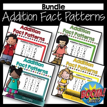 Preview of BOOM CARDS Addition Fact Patterns BUNDLE