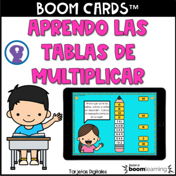 Preview of BOOM CARDS Aprendo las Tablas de Multiplicar