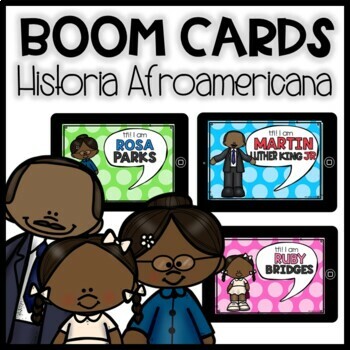 Preview of Black History Boom Cards in Spanish | Martin Luther King
