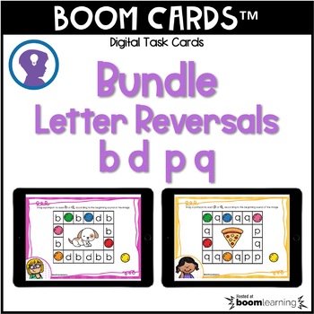 Preview of BOOM CARDS BUNDLE Letter Reversals