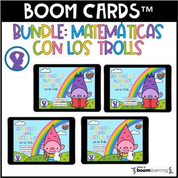 Preview of BOOM CARDS BUNDLE. Matemáticas con los Trolls.