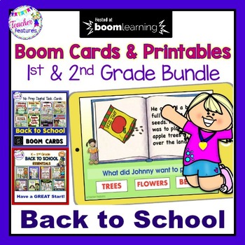 Preview of BOOM CARDS Digital Back to School & First Week PRINTABLES BUNDLE