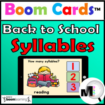 Preview of Syllables Game Boom Cards Distance Learning