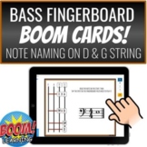 BOOM CARDS | Bass Fingerboard D and G strings | self check