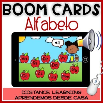 Preview of BOOM CARDS: Letras del Alfabeto | Alphabet Game in Spanish