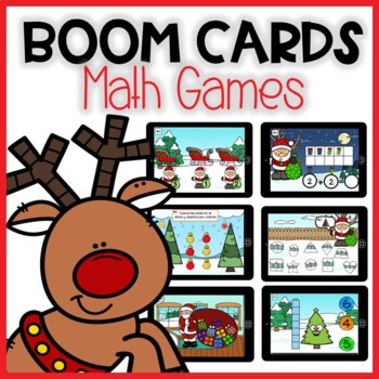 Preview of BOOM CARDS CHRISTMAS: Math games about numbers | Digital Centers