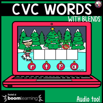 Preview of BOOM CARDS™ CVC Words Christmas