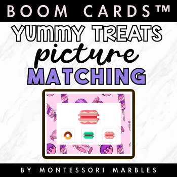 Preview of BOOM CARDS™ Candy and Sweets Picture Matching