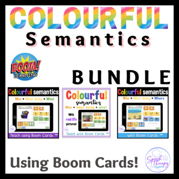 Preview of BOOM CARDS Colourful Semantics Pack - Distance Learning BUNDLE