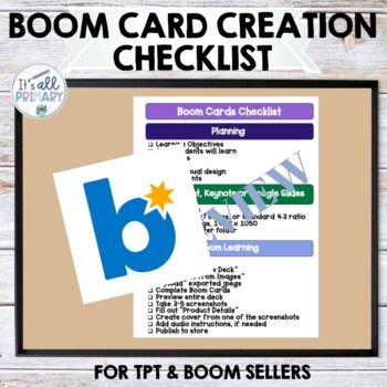 Preview of BOOM™ CARDS Creation Checklist for the TPT Seller