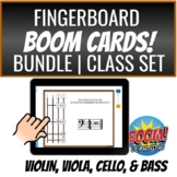 BOOM CARDS | D and A string fingerboard bundle | violin, v