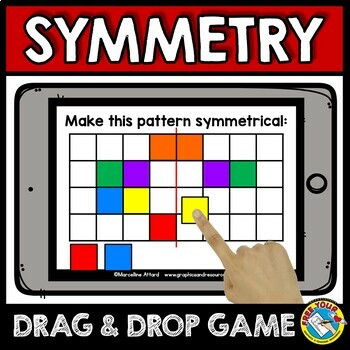 Teacher Made Math Center Learning Resource Game Understanding Symmetry 