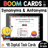 Synonyms and Antonyms BOOM CARDS Task Cards & Anchor Chart