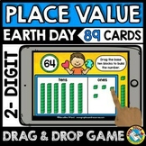 BOOM CARDS EARTH DAY PLACE VALUE TENS AND ONES 2ND 1ST GRA