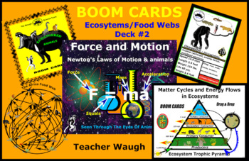 Preview of BOOM CARDS - Ecosystems - Food Webs - Deck #2  (25 cards)