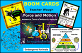 BOOM CARDS - Endangered Animals in ecosystems